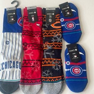 Stance Assortment of Chicago Sports Fans Socks 5 Pairs Size Large